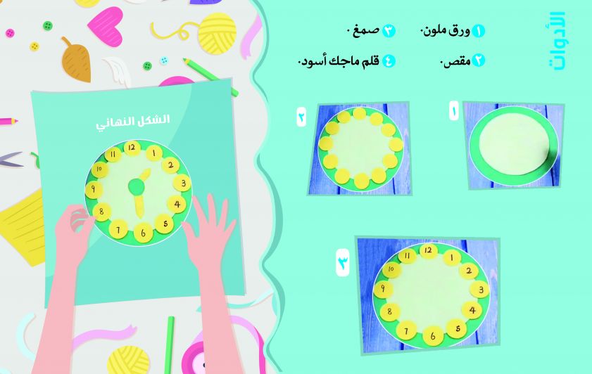 ساعة جدارية من الورق